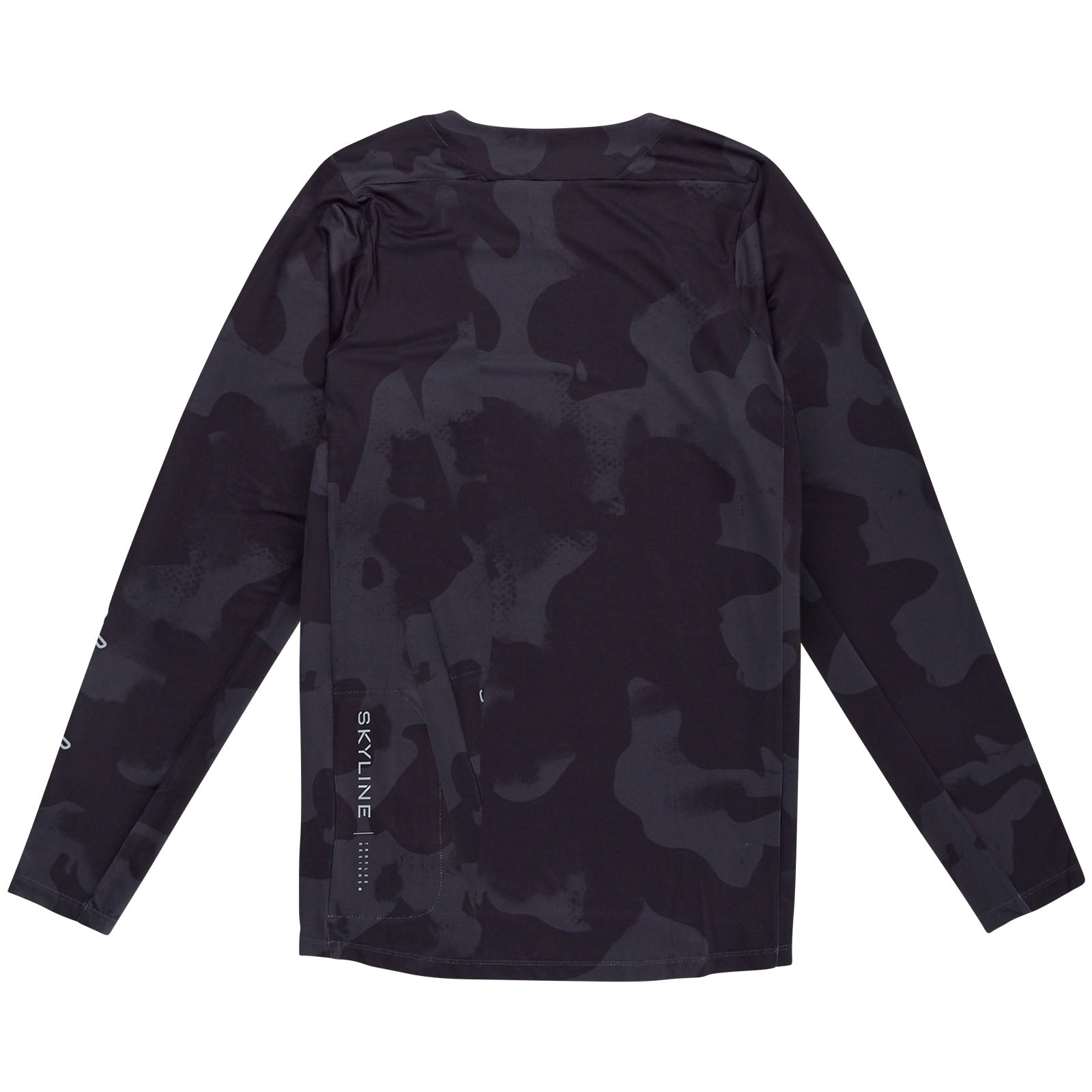 Premium Skyline Long Sleeve Jersey Scrub Top - Black - Comfortable Medical Uniform for Nurses & Healthcare Professionals - Perfect for Hospitals, Clinics & Long Shifts