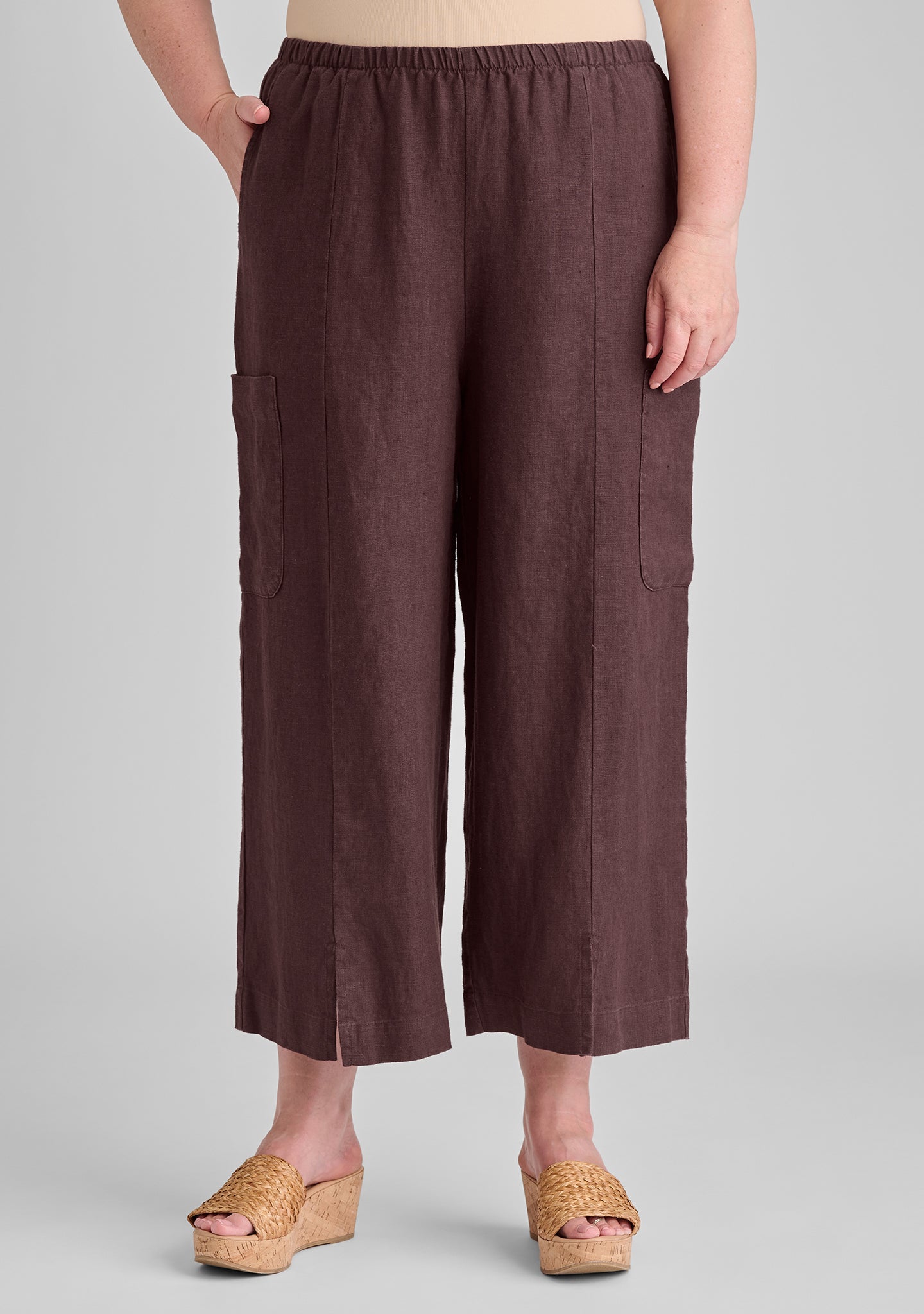 Modern Linen Pants for Women - Comfortable Elastic Waist Casual Pants - Perfect for Summer, Travel, and Relaxing at Home