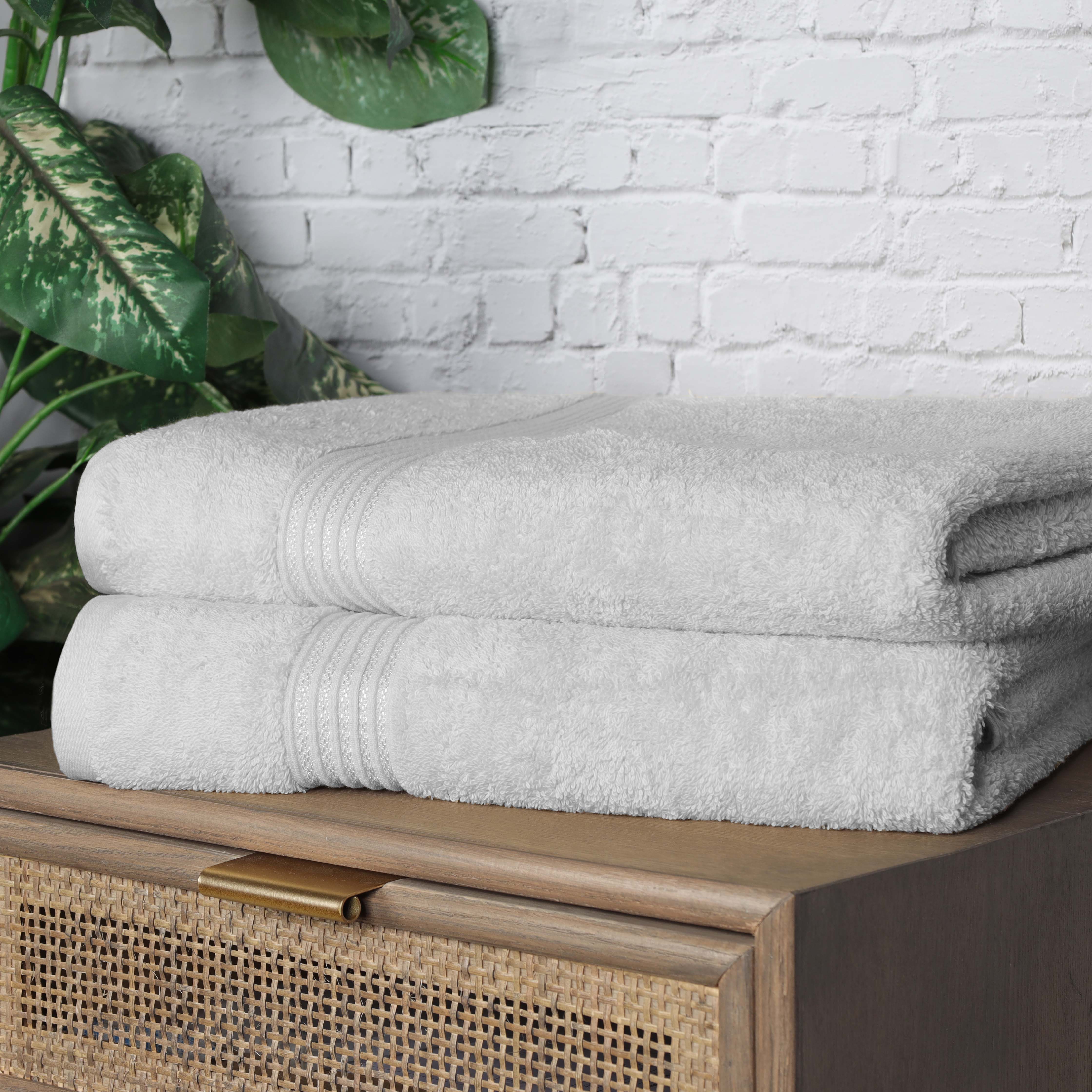 Premium Egyptian Cotton Bath Towel Set of 2 - Ultra Soft & Highly Absorbent Luxury Bath Sheets for Spa, Hotel & Home Use