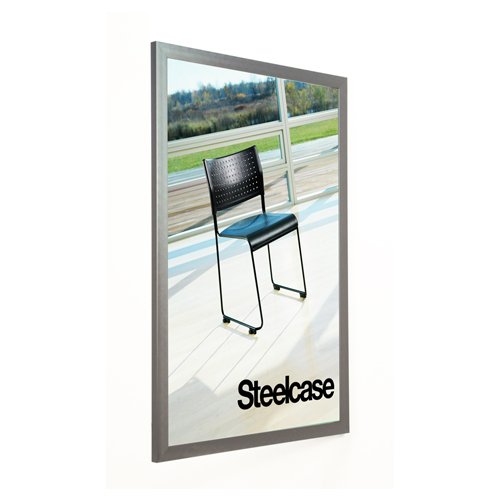 12x18 Inch Black Carbon Steel Picture Frame - Wall Mount Poster Display for Home, Office & Gallery Decor