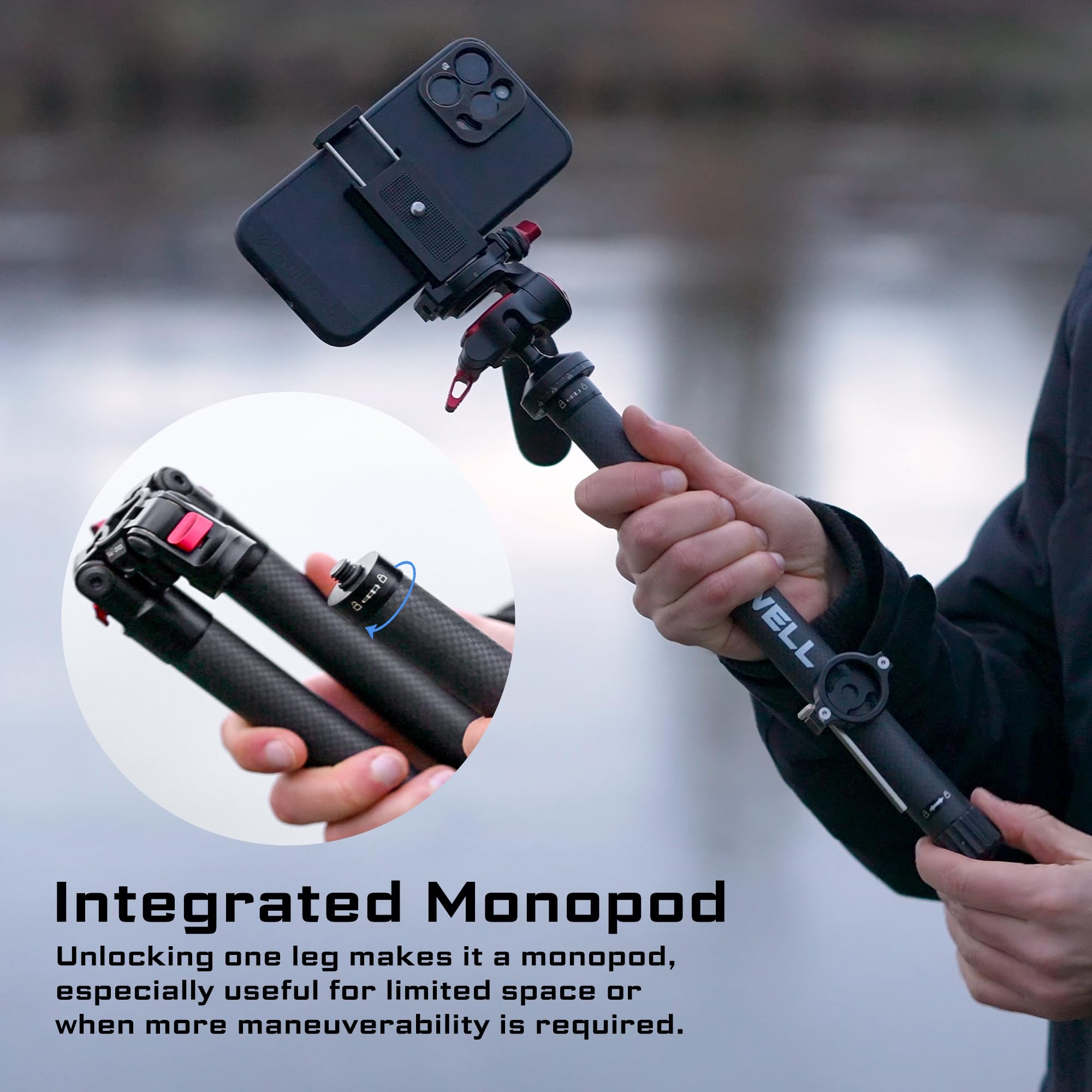 Freewell Carbon Fiber Travel Tripod 59.1