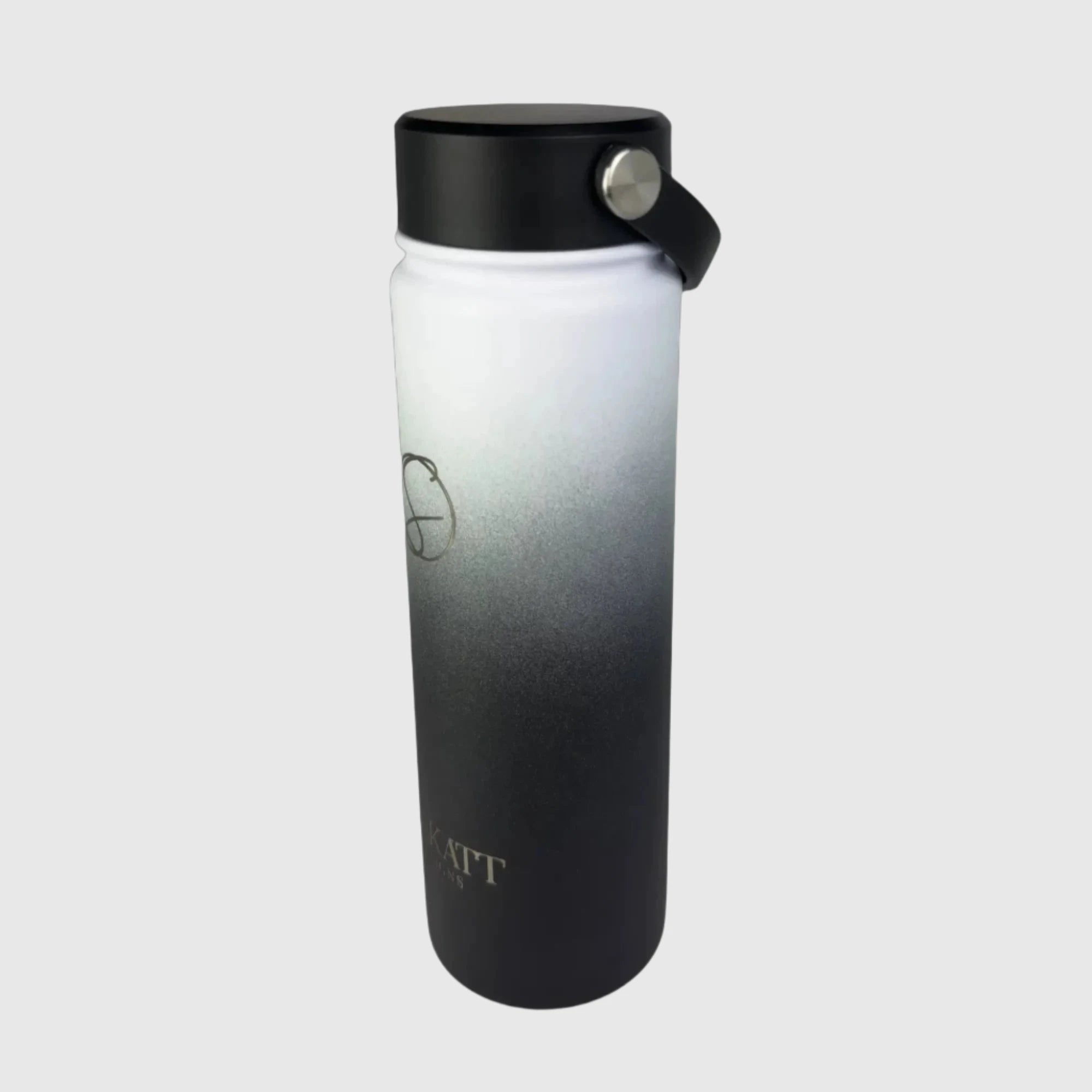 Premium 650ml (22oz) Stainless Steel Insulated Water Bottle - Midnight Black - Keeps Drinks Hot/Cold for 24 Hours - Perfect for Gym, Hiking, Office & Outdoor Activities