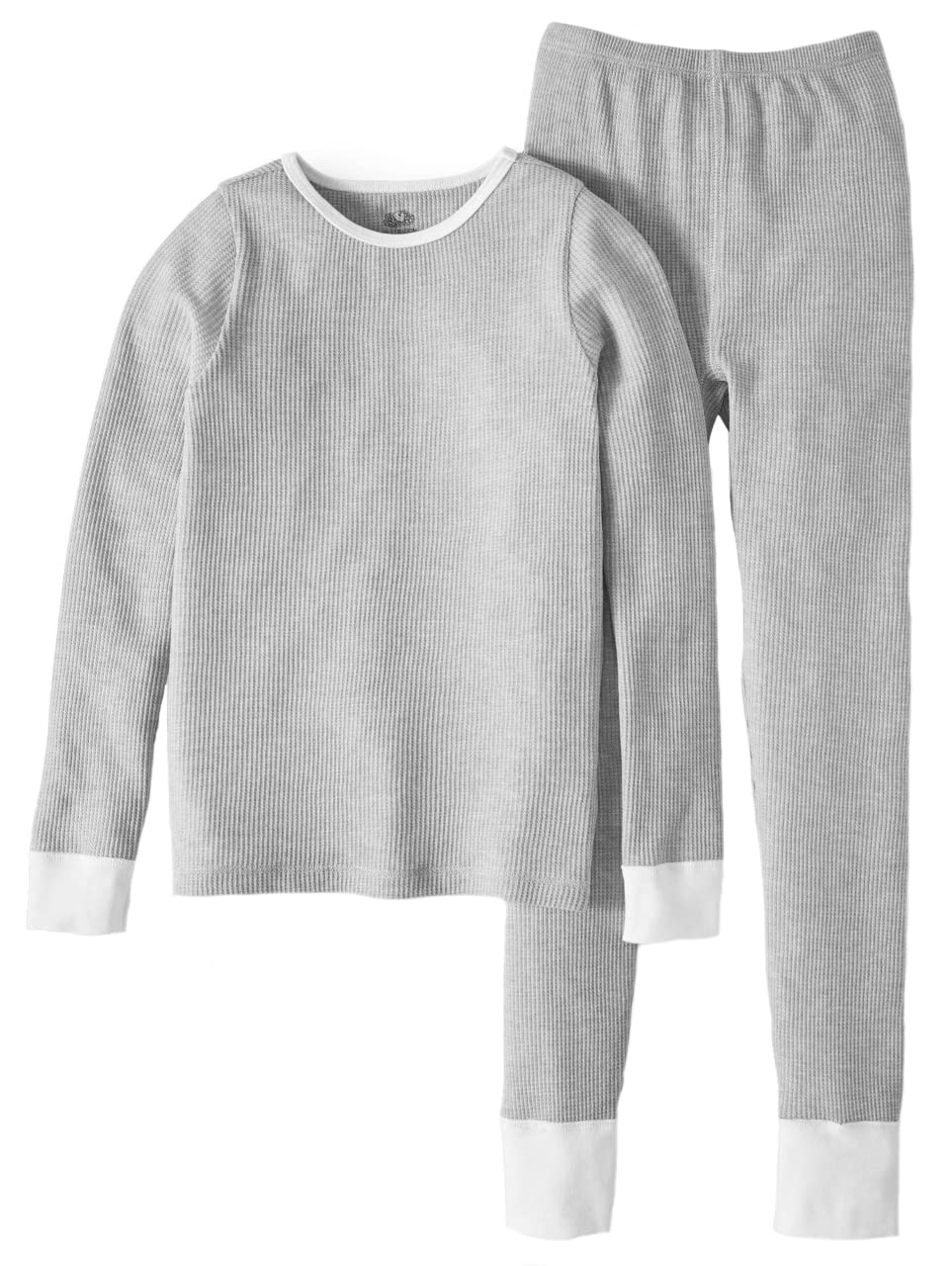 Fruit of the Loom Girls' Thermal Underwear Set - Soft Waffle Knit Long Sleeve Top & Pants for Winter Warmth - Perfect for Cold Weather, Layering & Outdoor Activities