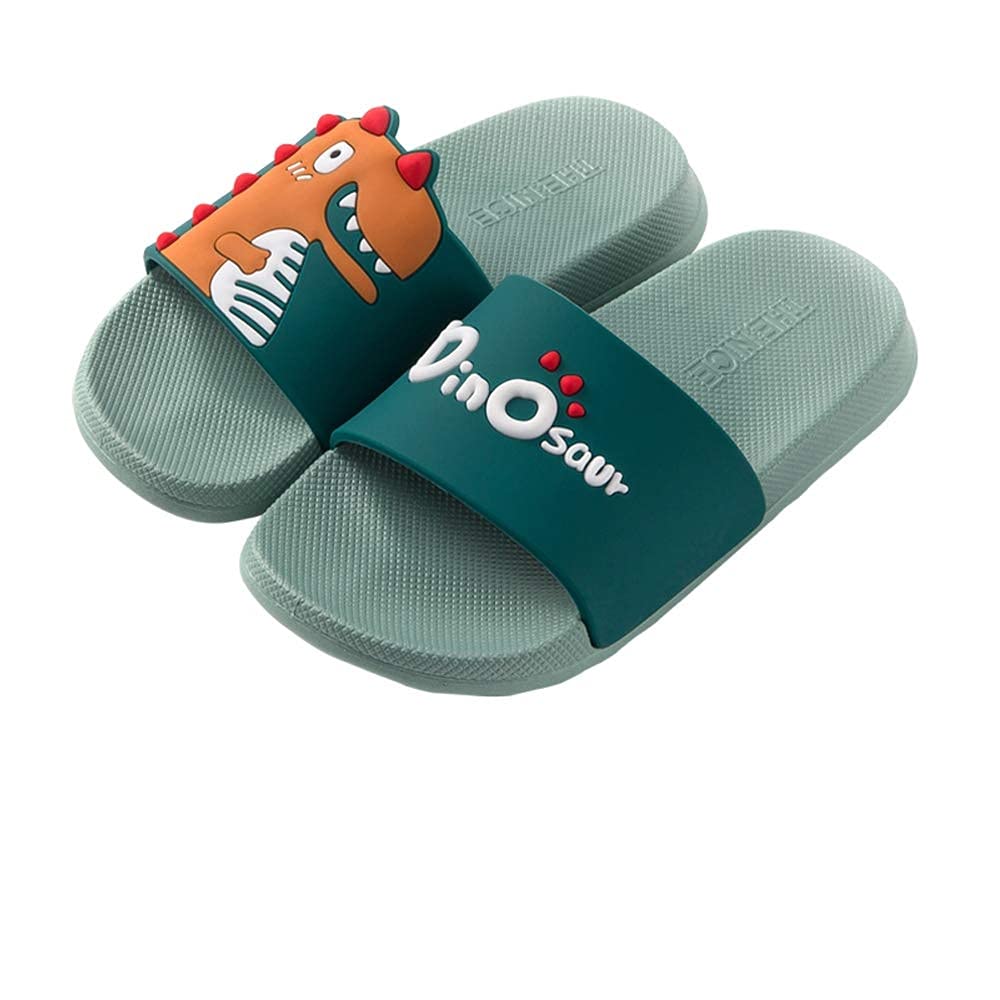 **Non-Slip Dinosaur Slippers for Toddlers & Kids - Soft Bath Water Shoes for Swimming Pool, Beach, Indoor & Outdoor Use - Lightweight Summer Slide Sandals for Boys & Girls**    *(Use Cases: Perfect for swimming lessons, beach trips, bathroom safety, and indoor playtime!)*