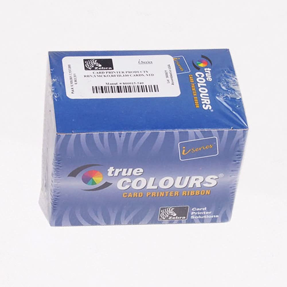 Zebra iSeries ID Card Printer Ribbon (800015-440) - Compatible with P330i & P430i Printers - True Colors Ribbon for Professional ID Badges, Access Cards & Employee Credentials