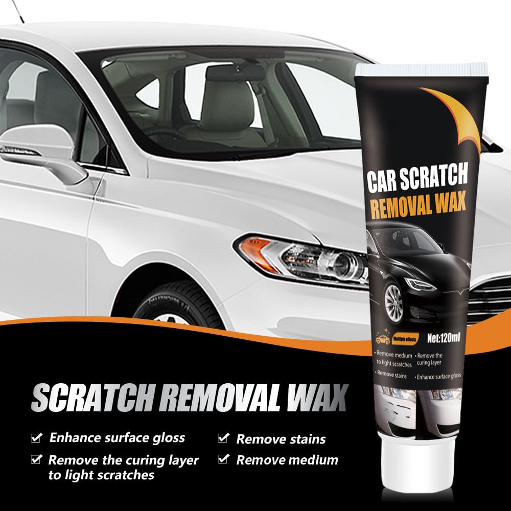 2024 New Car Scratch Repair Wax & Polish Kit - Deep Scratch Remover Paste with Wipe & Sponge for Vehicles | Auto Body Scratch Repair for Cars, Trucks & SUVs | Perfect for DIY Car Care & Minor Scratch Removal