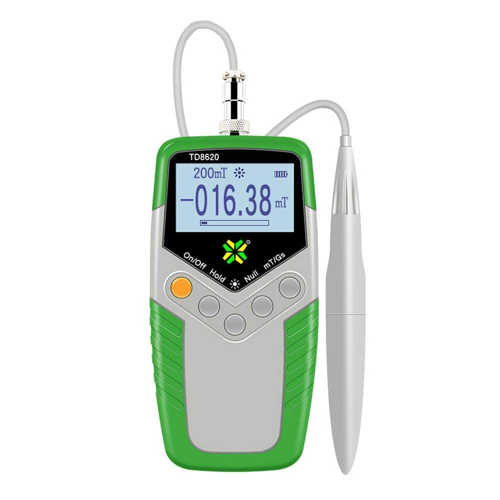High Precision Axial Probe Tesla Meter Gaussmeter (0-2400mT) - Digital Fluxmeter for Surface Magnetic Field Testing | Industrial, Laboratory & Electronics Repair Use