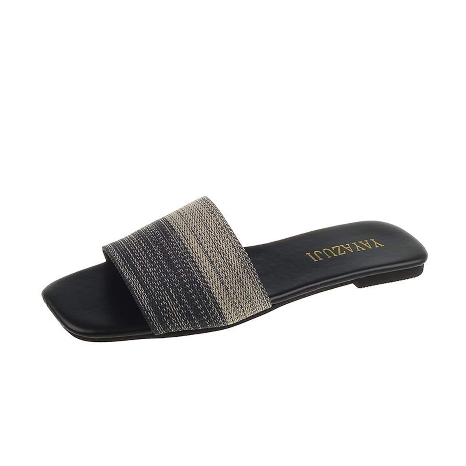 Soft Autumn Casual Slip-On Women's Shoes - Comfortable Woven Indoor & Beach Loafers for Summer - Perfect for Relaxing at Home, Walking on Sand, and Leisure Travel