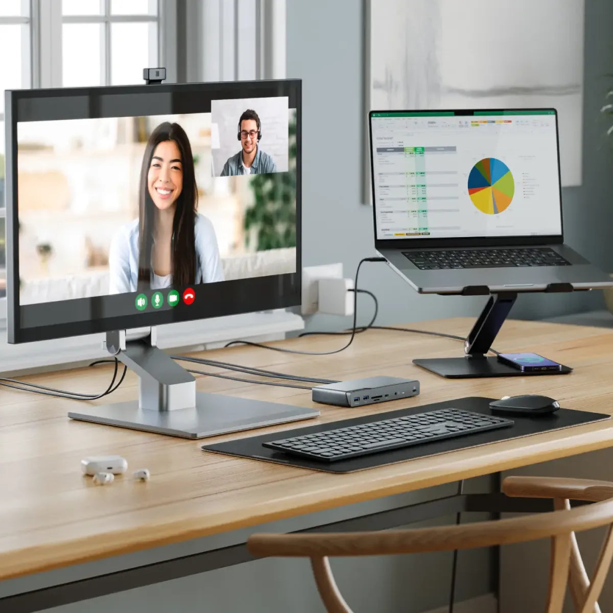 Clarity Pro Touch 27 Ultimate Home Office Kit - Wireless Keyboard & Mouse Set with Ergonomic Design for Comfortable Typing - Perfect for Remote Work, Online Classes & Gaming