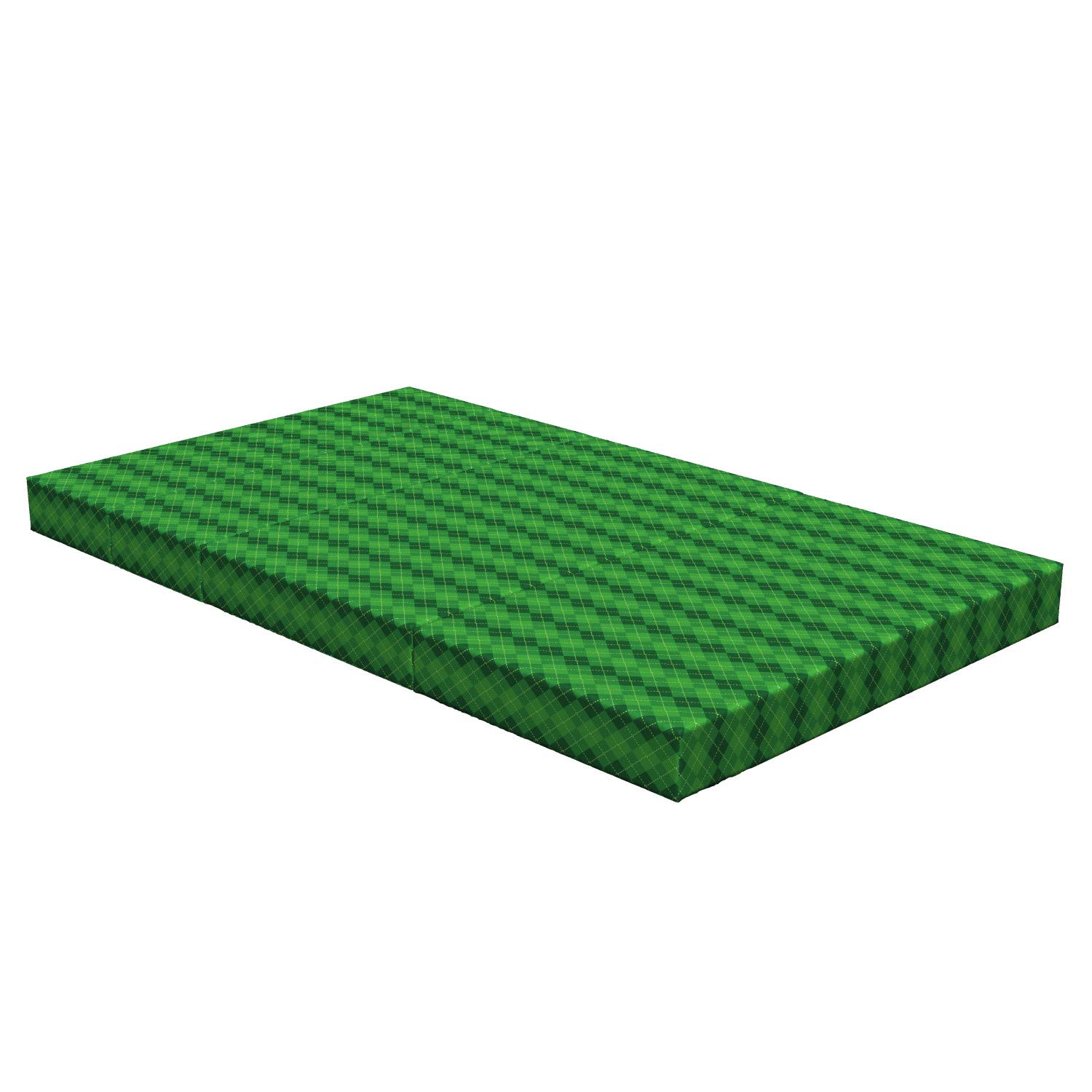 Ambesonne Irish Foldable Mattress - Tartan Plaid Design, 78.7