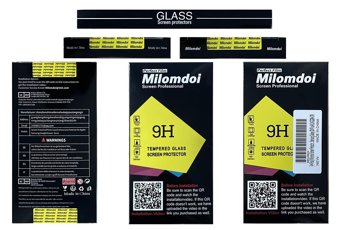 4 Pack Samsung Galaxy S24 Plus 6.7 Inch Screen Protector with 4 Pack Camera Lens Protector - 9H Tempered Glass, Case Friendly, Easy Installation Frame, 2.5D Curved Edge - Perfect for Everyday Protection & Outdoor Activities