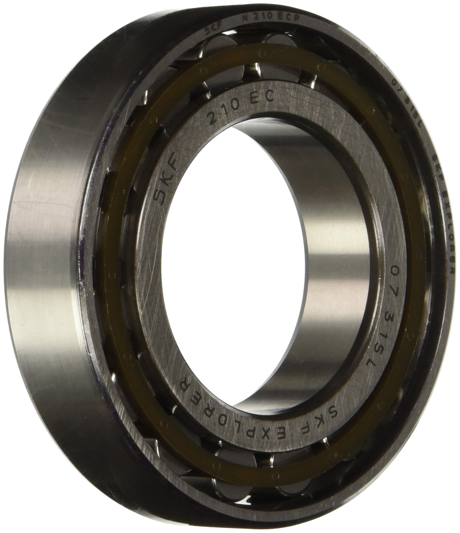 SKF N 203 ECP Single Row Cylindrical Roller Bearing - 17mm Bore, 40mm OD, 12mm Width - High Capacity, Removable Outer Ring, Polyamide/Nylon Cage - Ideal for Industrial Machinery, Automotive Applications, and Heavy-Duty Equipment