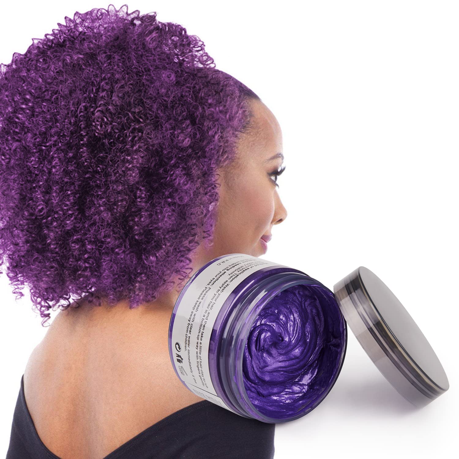Purple Temporary Hair Color Wax - 4.23 oz Unisex Natural Hairstyle Pomade Cream for Party, Cosplay & Halloween - Vibrant Non-Permanent Hair Styling for Costumes, Events & Creative Looks