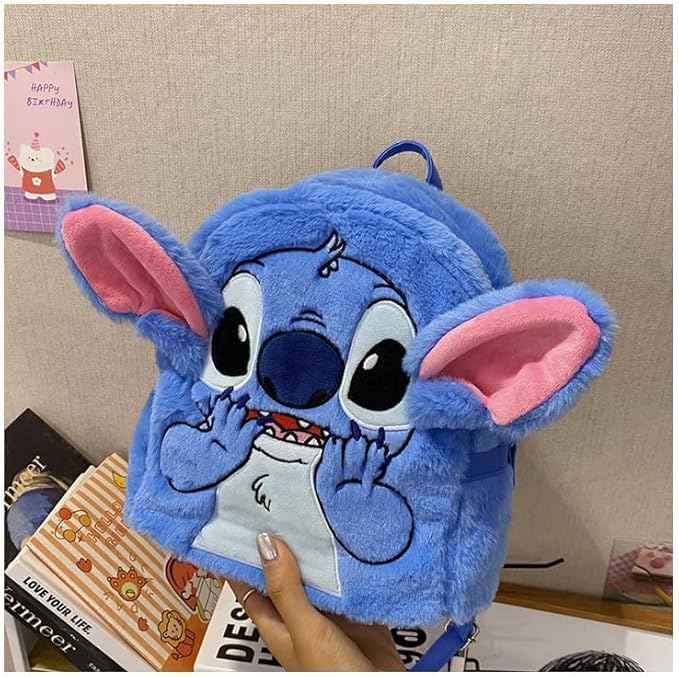 Adorable Kawaii Plush Toddler Backpack for Girls & Boys - Cute Mini Furry Cartoon Backpack for Preschool & Kindergarten - Pink Anime Kids Backpack Gift for Birthday & School Use