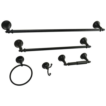 5-Piece Naples Collection Towel Bar Bathroom Hardware Set in Oil Rubbed Bronze - Perfect for Modern Bathrooms, Spas & Luxury Home Decor