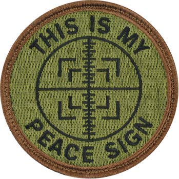 MEDALS OF AMERICA EST. 1976 - This is My Peace Sign Patch - Military & Veteran Apparel Accessory for Jackets, Bags & Uniforms