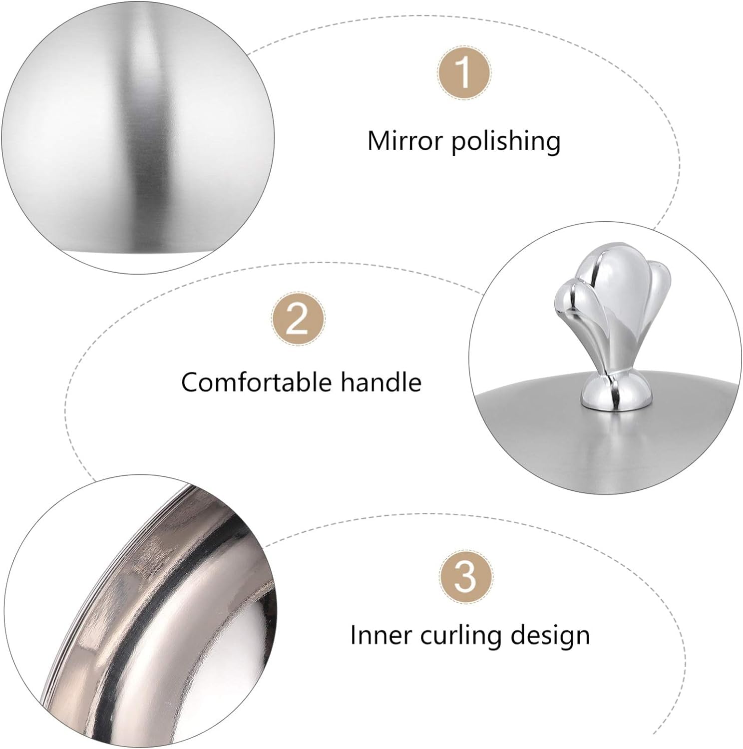 Stainless Steel Food Cover Dome for Home & Restaurant - Keep Dishes Fresh