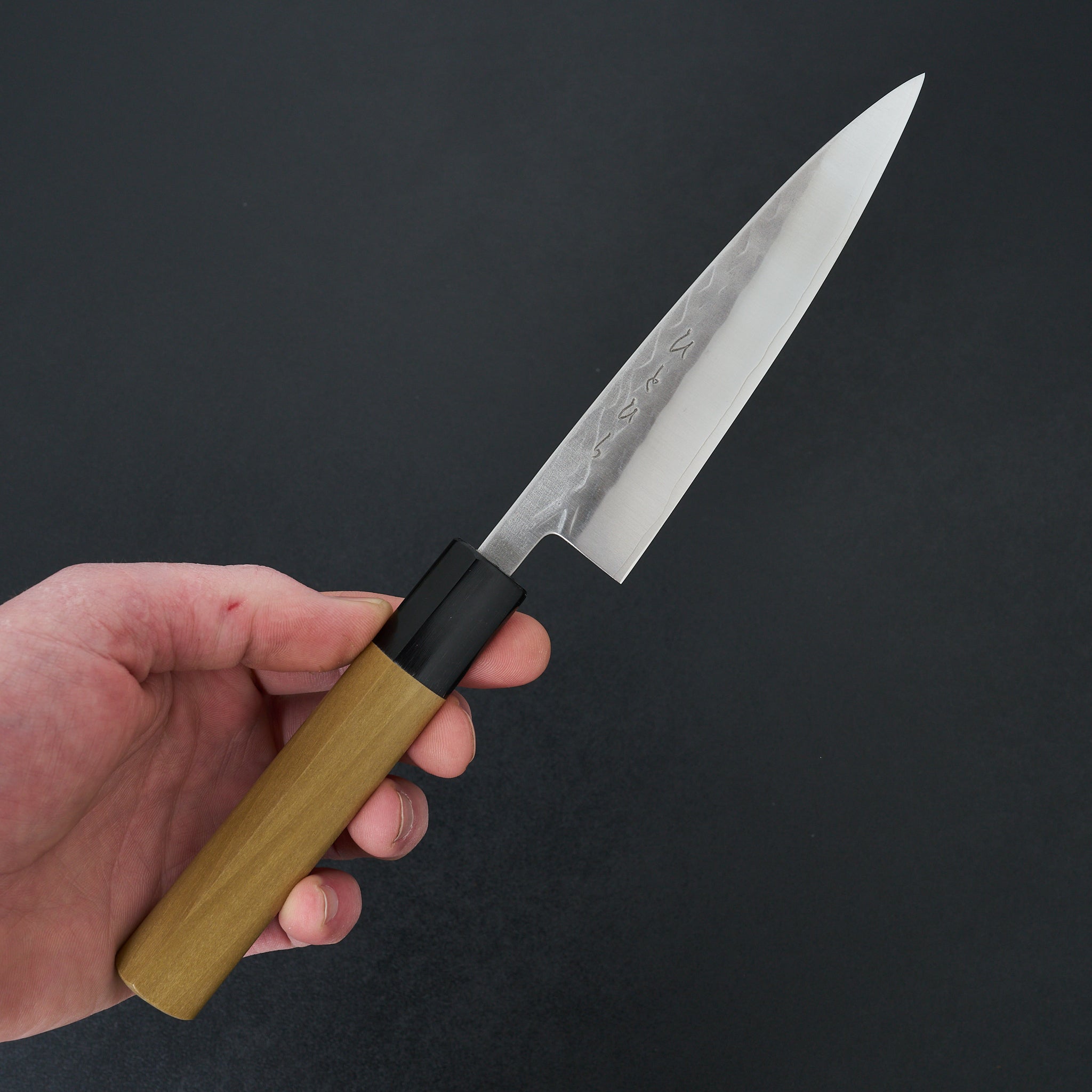 Hitohira TD SLD Tsuchime Petty Knife 135mm - Japanese Stainless Steel Blade with Ho Wood D-Shaped Handle - Perfect for Slicing, Peeling & Precision Kitchen Tasks