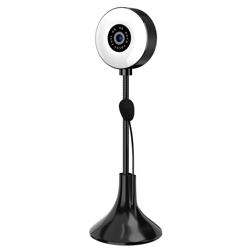 4K Ultra HD Webcam with Built-in Microphone - Full HD 1080p USB Web Camera for PC, Laptop, Zoom Meetings, Online Classes, Video Conferencing & Streaming - Perfect for Remote Work, Distance Learning & Live Broadcasting