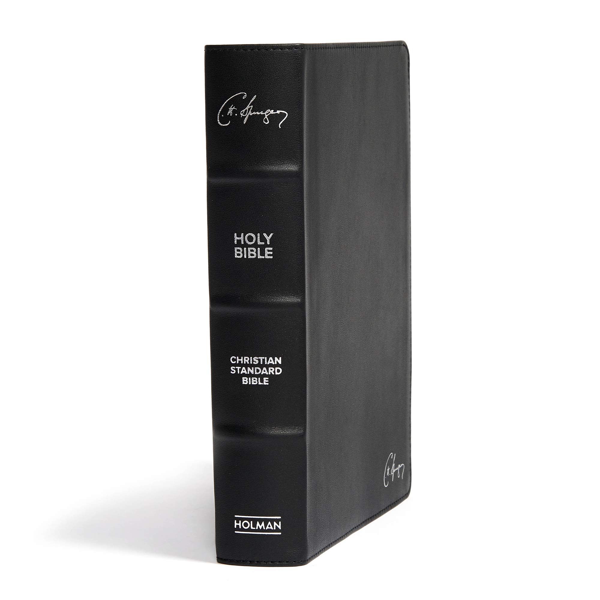 CSB Spurgeon Study Bible - Genuine Black Leather, Black Letter Edition with Study Notes, Commentary, Quotes & Sermon Outlines | Easy-to-Read Serif Font | Perfect for Bible Study, Sermon Preparation & Personal Devotion