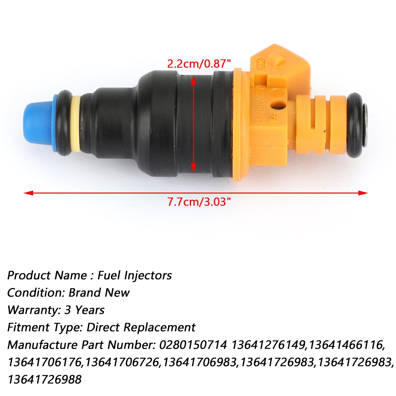 1 PCS/6 PCS Fuel Injector Connector 0280150714 Compatible with BMW 535 635CSI 735 L6 L7 - High Performance Replacement Part for Smooth Engine Operation
