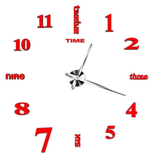 Large DIY Wall Clock Sticker - Creative Home Decor for Living Room, Bedroom & Office - Modern Mirror Face Design for Stylish Interior