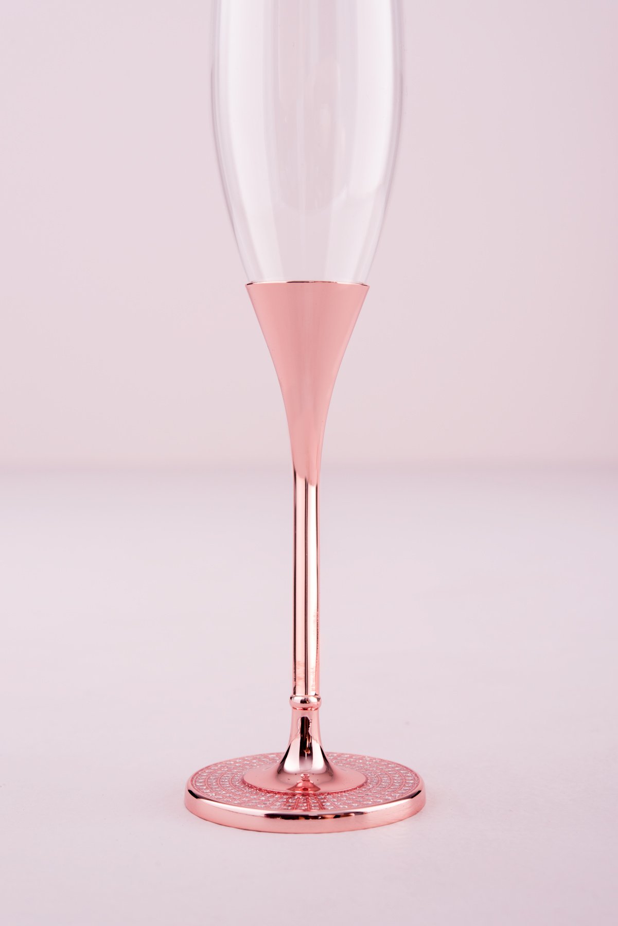 Weddingstar Rose Gold Diamond Glitter Rhinestone Crystal Toasting Champagne Flutes - Elegant Couple's Toast Glasses for Weddings, Anniversaries & Romantic Celebrations