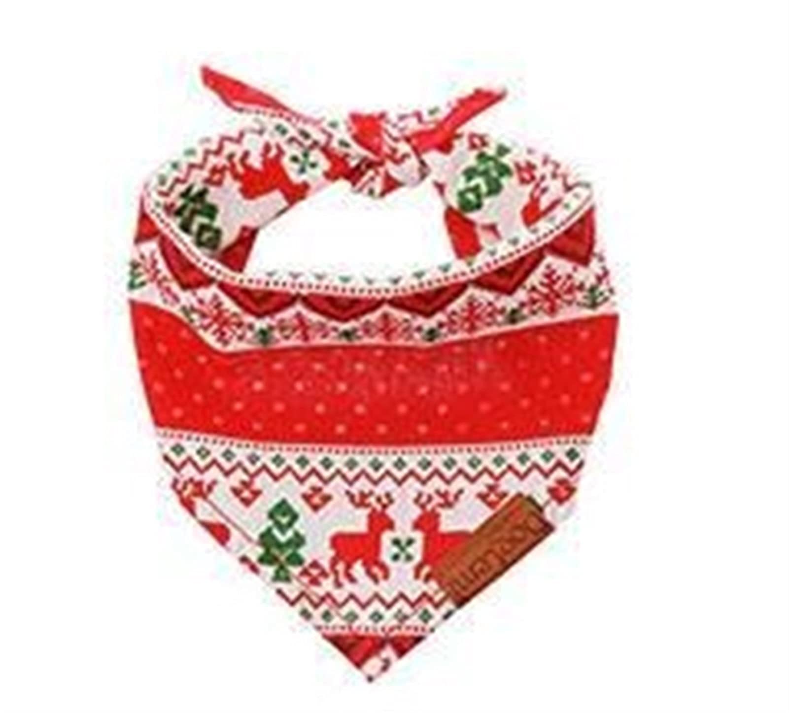 Waterproof Pet Bandana Scarf for Dogs & Cats - Classic Festival Triangle Neckerchief, Cotton Handkerchief & Saliva Towel for Small Pets (Size S) - Perfect for Holidays, Parties & Daily Use