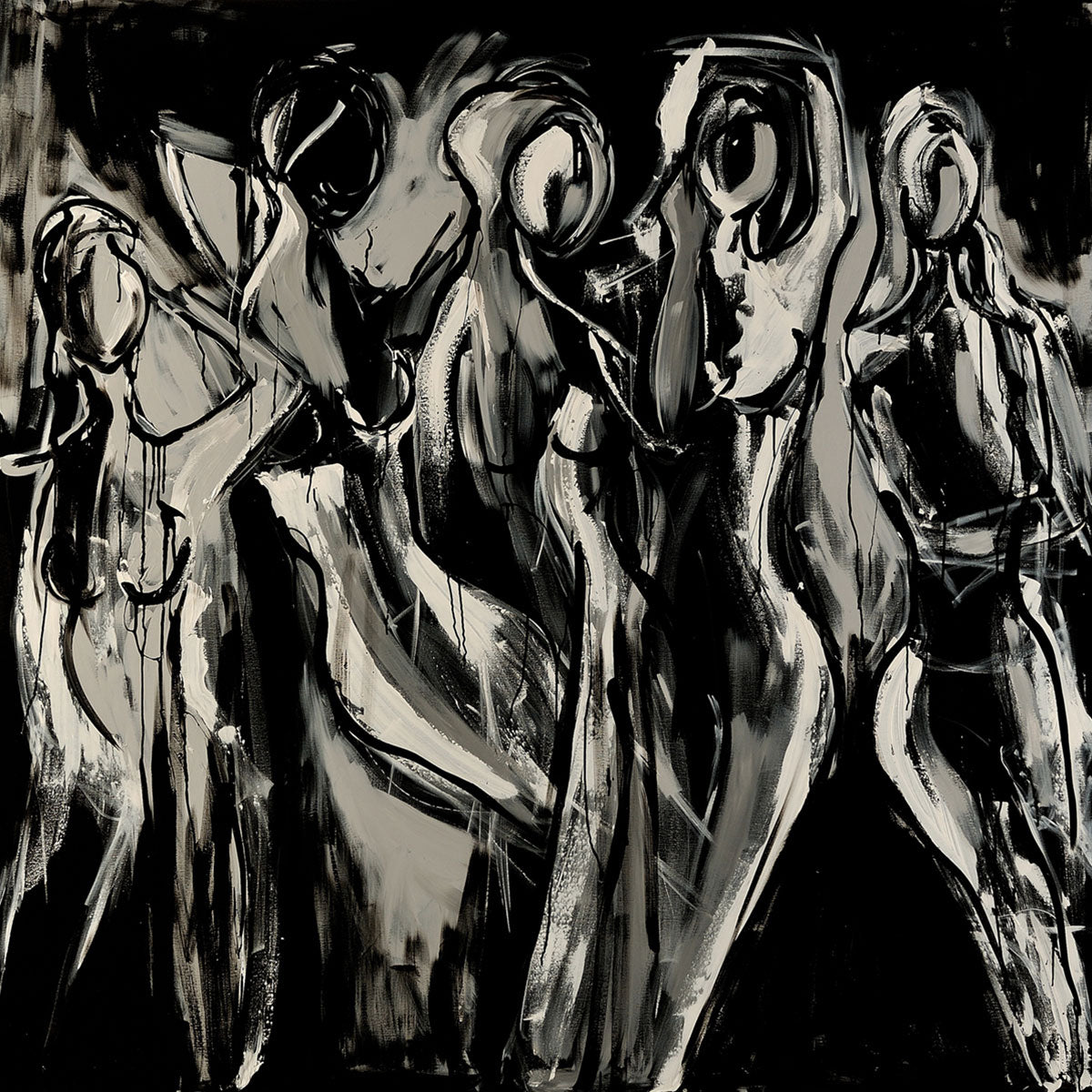 Gruppo Acrylic on Canvas Painting - Modern Abstract Wall Art for Home & Office Decor - Perfect for Living Room, Bedroom, or Workspace