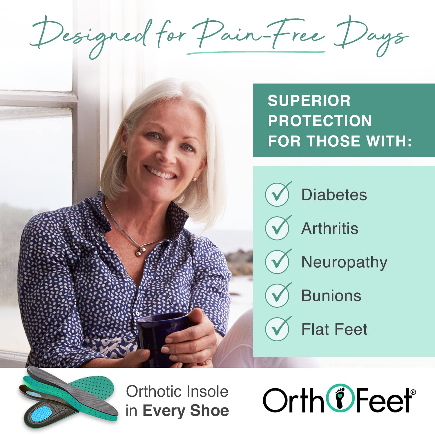 Orthofeet Women's Orthopedic Leather Malibu Adjustable Sandals - Comfortable Arch Support for Plantar Fasciitis & Heel Pain Relief - Perfect for Walking, Travel & Everyday Wear