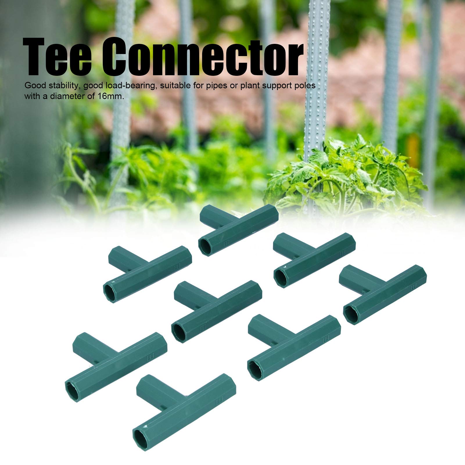 Heavy Duty Garden Stake Adapter - Tee Connector for Plant Support, Shelves & Frames | Durable Load-Bearing Gardening Accessory for Outdoor Structures, Greenhouse & Vertical Gardens