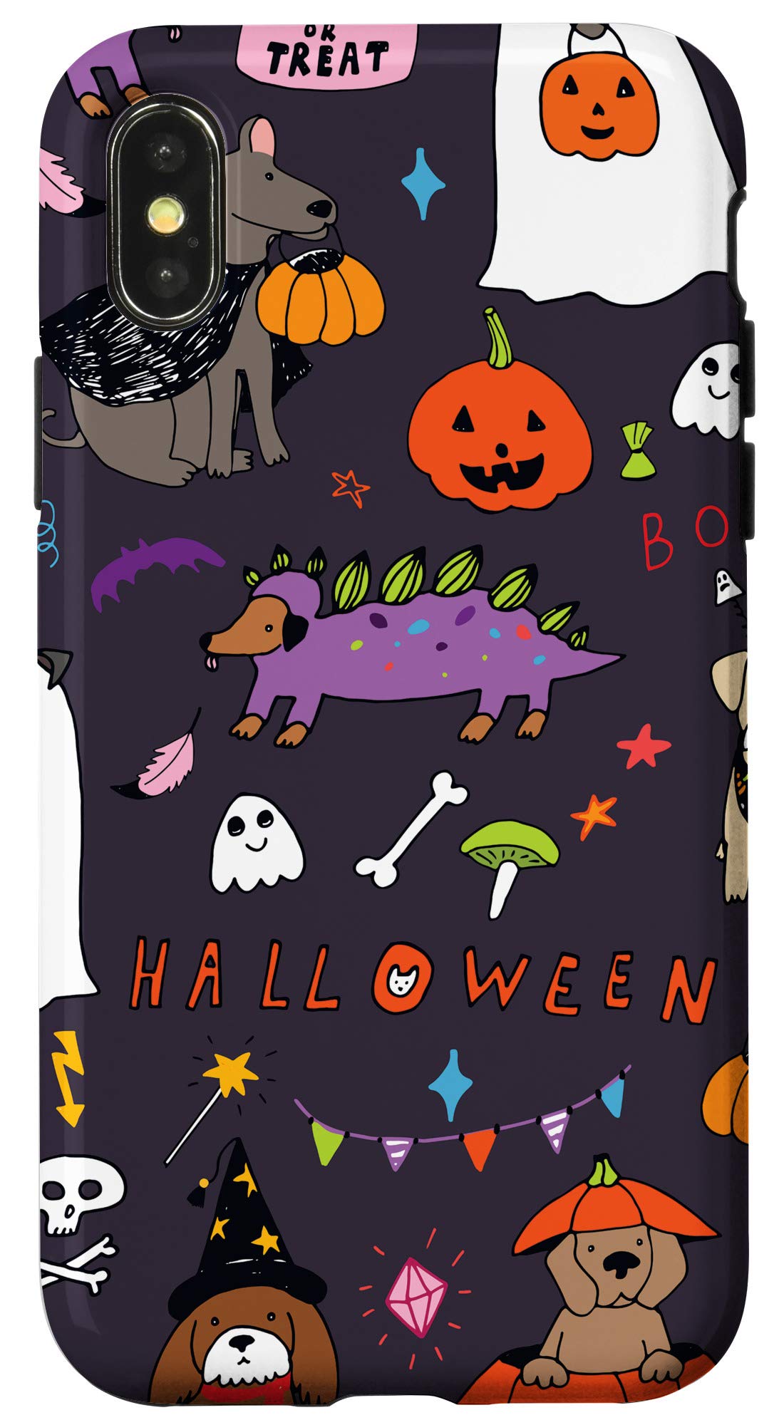 iPhone X/XS Halloween Costume Party Case - Cute Dog Lover Design for Dog Moms & Dads - Perfect for Halloween Parties, Pet Lover Gifts & Everyday Use