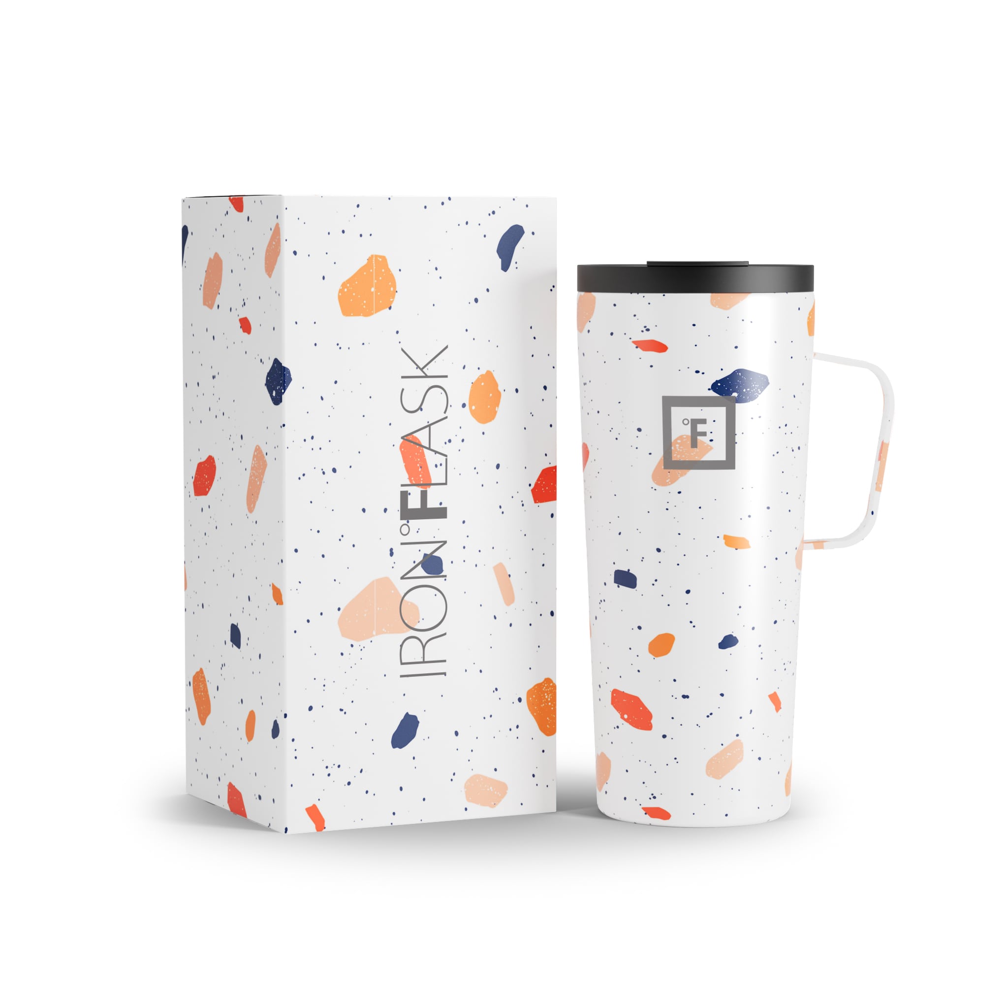 24 Oz Insulated Grip Coffee Mug 2.0 - Leak-Proof Travel Tumbler with Handle for Hot & Cold Drinks - Perfect for Office, Commute, Camping & Outdoor Activities