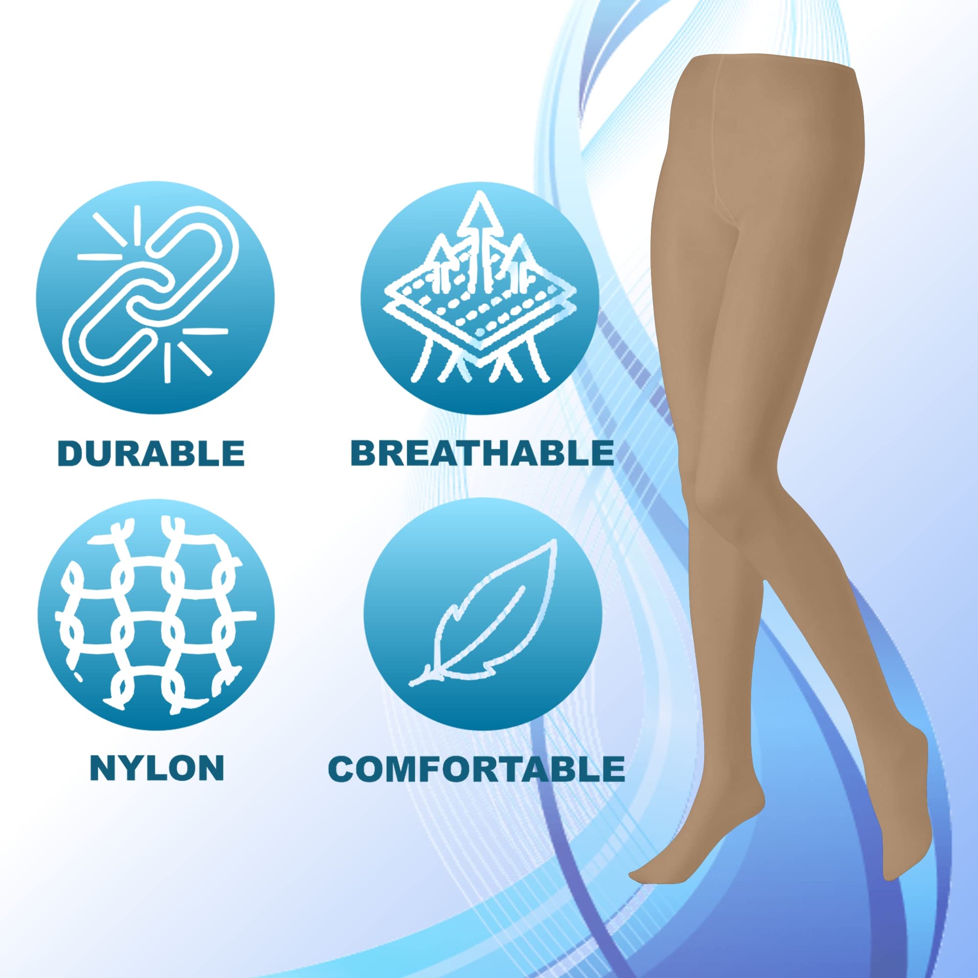 Butterfly EMEM Women's Plus Size Queen Opaque Footed Tights - Comfortable & Stretchy for Everyday Wear, Work, and Special Occasions