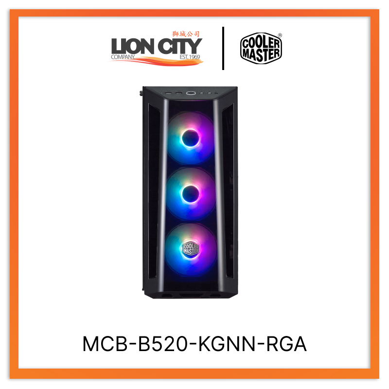 Cooler Master MCB B520 KGNN RGA CM MASTERBOX MB520 ARGB ATX Mid-Tower PC Gaming Case with Tempered Glass Side Panel - Perfect for High-Performance Gaming Rigs & Custom Builds