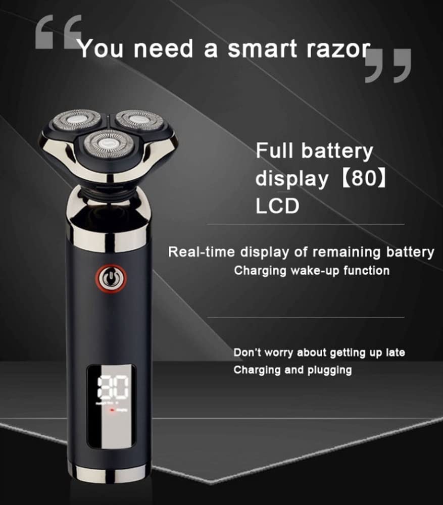 4-in-1 Electric Razor for Men - Rechargeable Waterproof Wet/Dry Shaver with Beard & Nose Trimmer | Perfect for Travel, Gym & Daily Grooming Routine