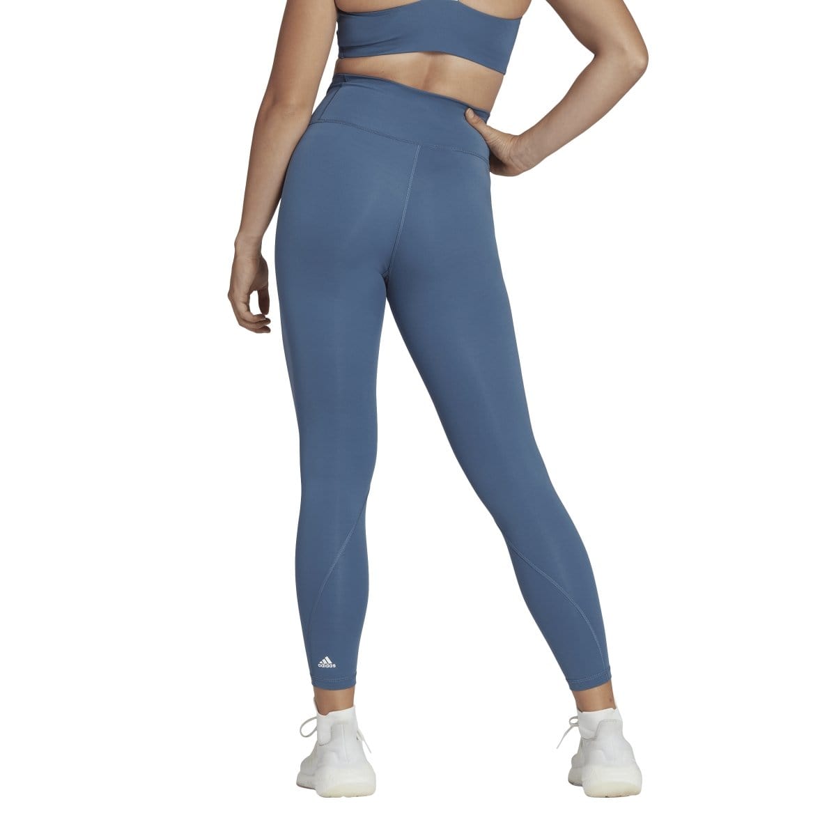 Adidas Women's Optime Training 7/8 Navy Tights - High-Performance Workout Leggings for Yoga, Running & Gym