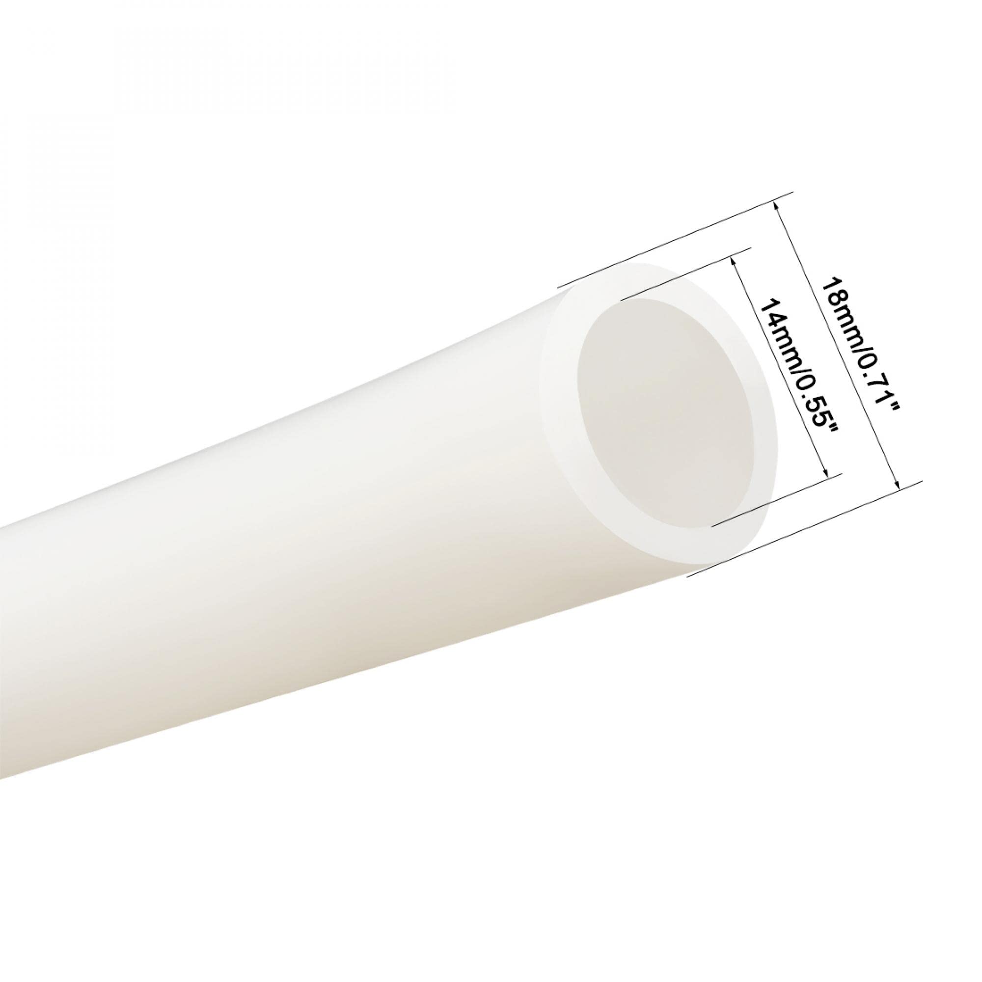 uxcell Flexible Silicone Rubber Tubing 14mm ID x 18mm OD (3.3ft/1Meter) - Translucent Water & Air Hose Pipe for Aquariums, Homebrewing, and DIY Projects