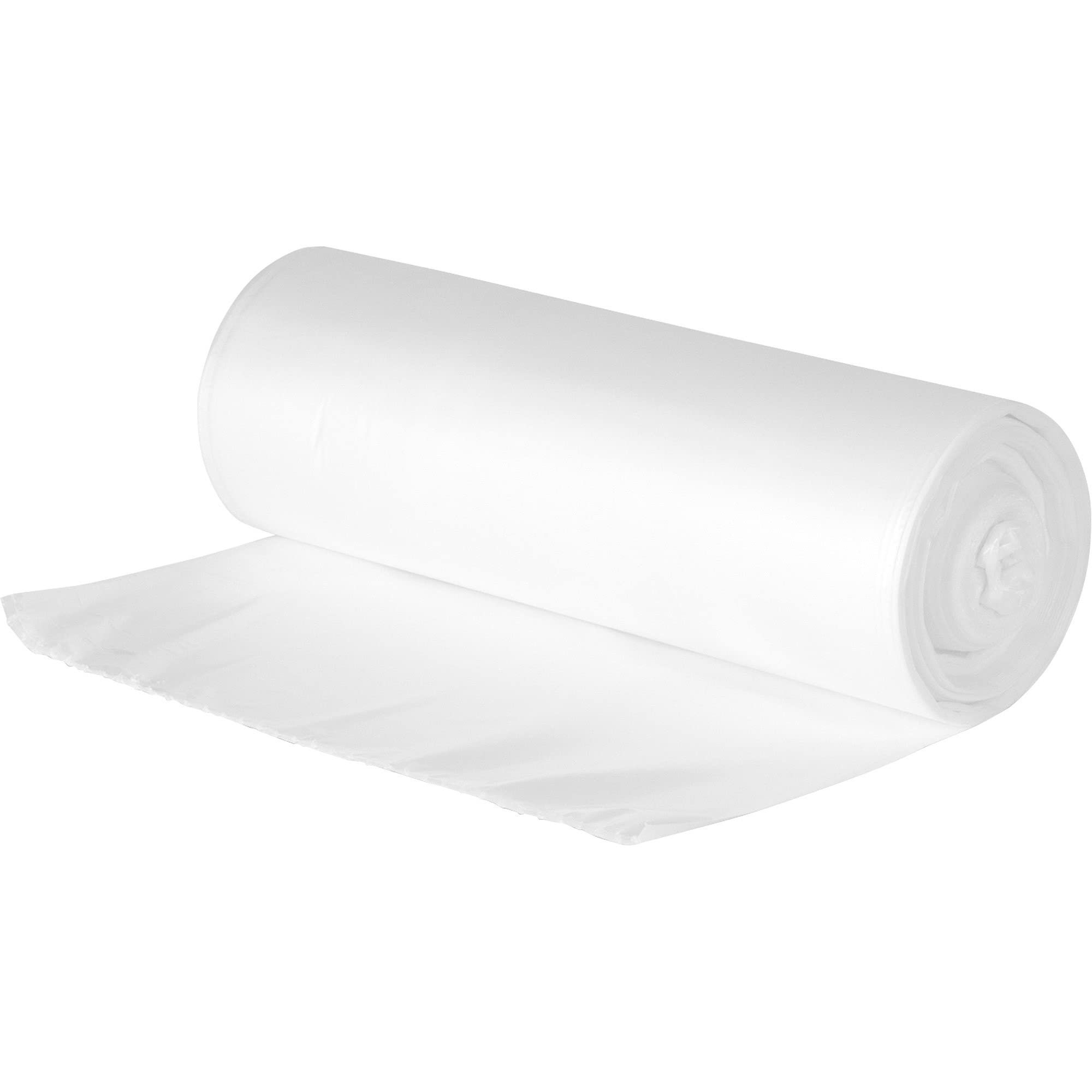 Genuine Joe Heavy-duty Trash Can Liners - 60 Gallon Clear Plastic Garbage Bags for Kitchen, Office & Outdoor Use | Extra Thick & Durable Waste Disposal Bags