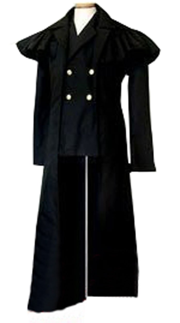 Anime Alucard Black Long Coat Cosplay Costume - Hellsing Uniform Outfit for Halloween, Conventions & Cosplay Events