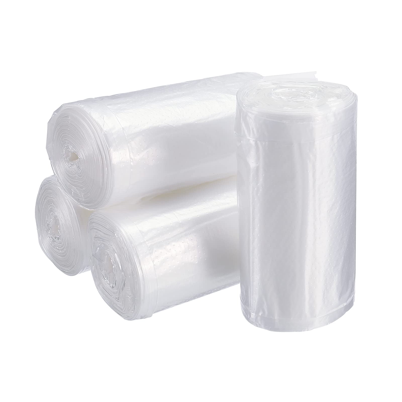 Meccanity 0.5 Gallon Small Trash Bags - White Mini Garbage Bags for Desktop Waste Bins (4 Rolls/120 Counts) - Perfect for Office, Bathroom & Bedroom Waste Disposal