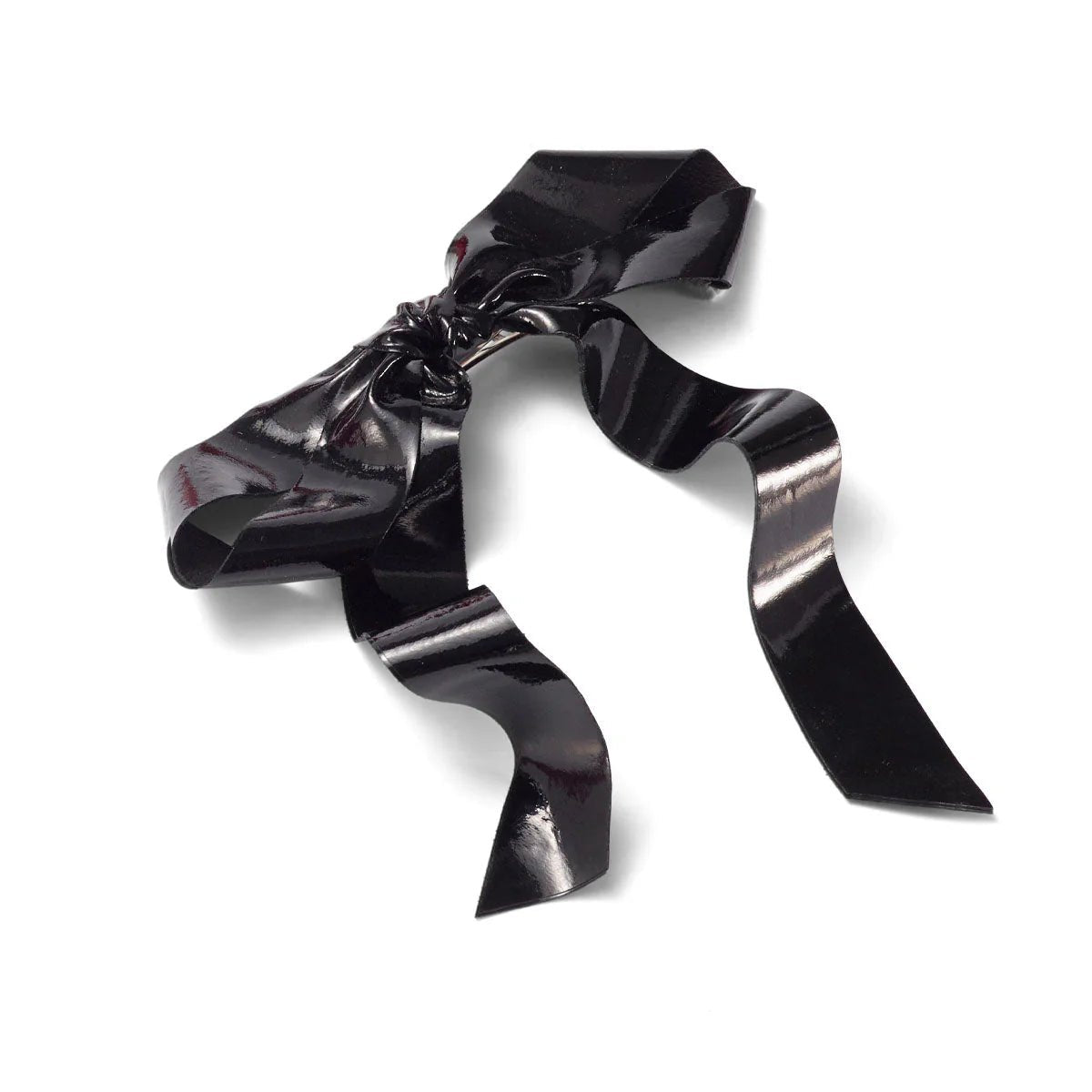 Patent Leather Kim Bow - Stylish Women's Hair Accessory for Parties, Weddings & Everyday Wear