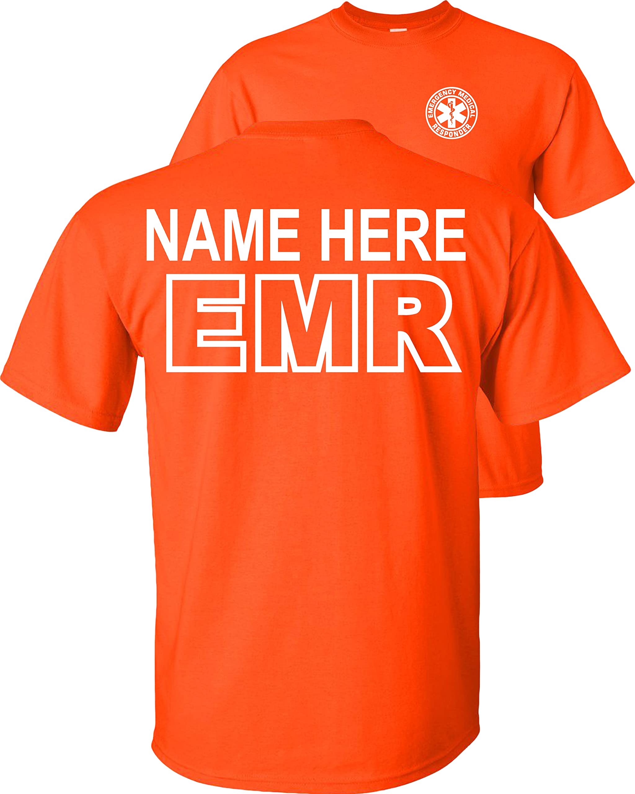 Custom EMR T-Shirt for Emergency Medical Responders - Personalized EMT Paramedic Uniform with Name - Perfect for EMS Training, Work & First Responder Appreciation Gifts