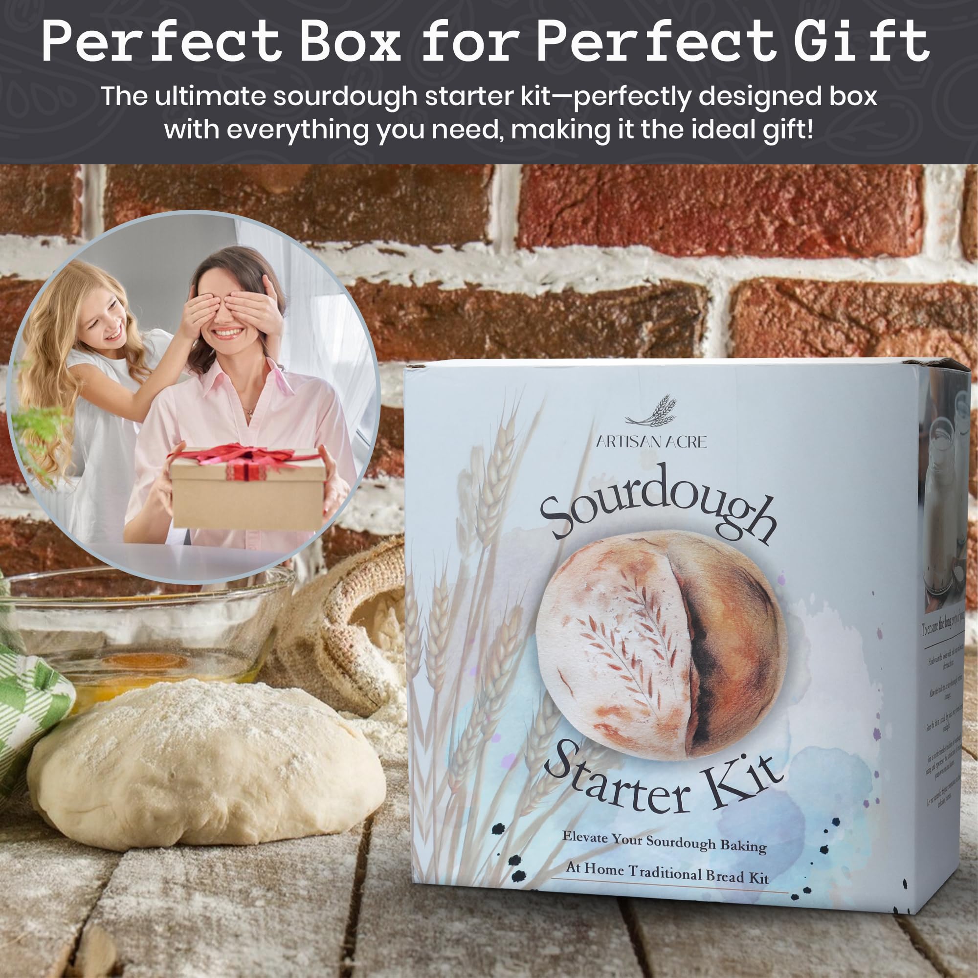 22-Piece Sourdough Bread Baking Kit - Complete Starter Set with 10