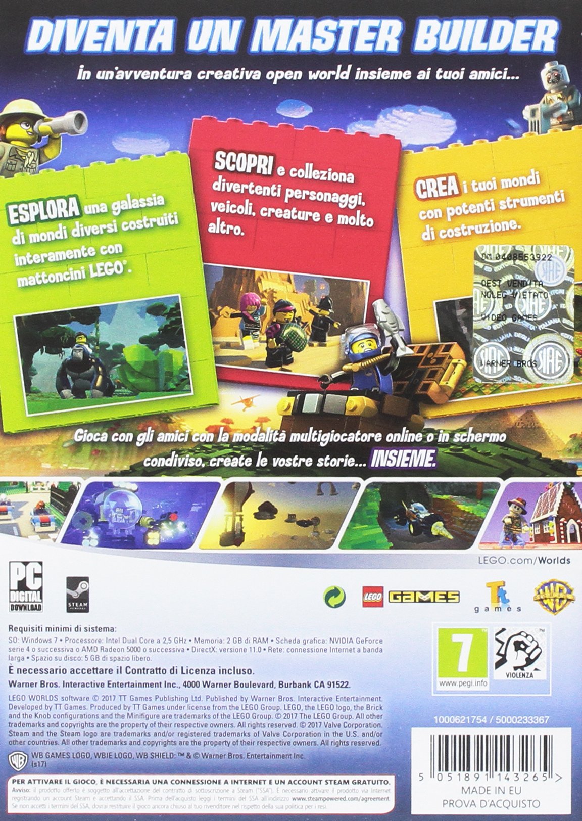 LEGO Worlds - Open-World Sandbox Adventure Game for PC | Build, Explore & Create Your Own LEGO Universe | Perfect for Kids & Adults
