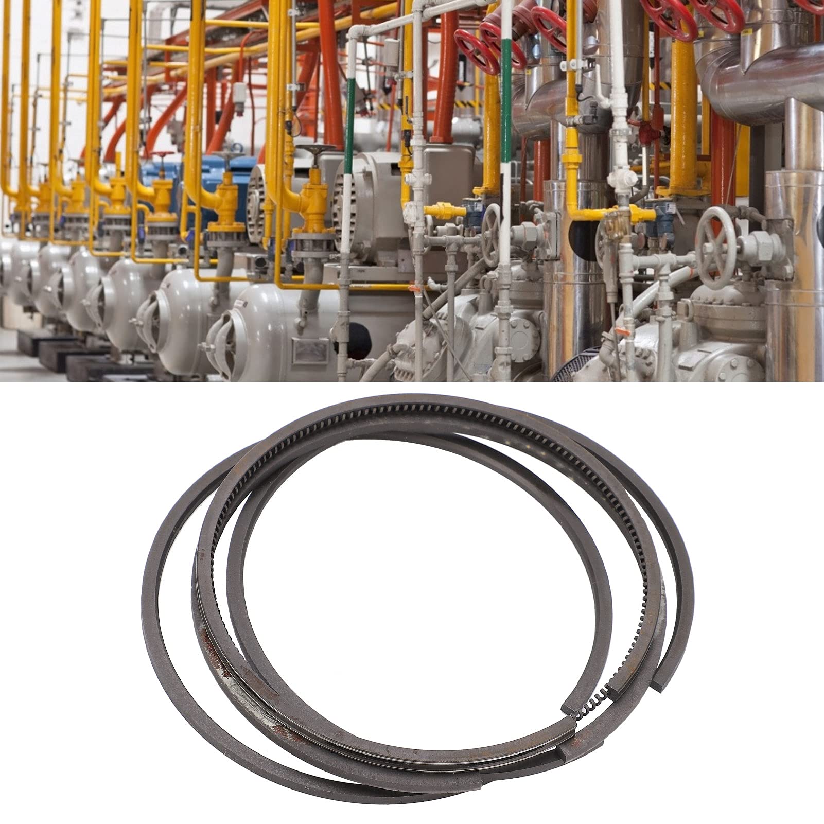 High-Quality Piston Ring - Durable Replacement Air Piston Ring for Air Compressor Accessories | Perfect for Maintenance Workers & Factory Use | Industrial Equipment Repair & Air Tool Maintenance