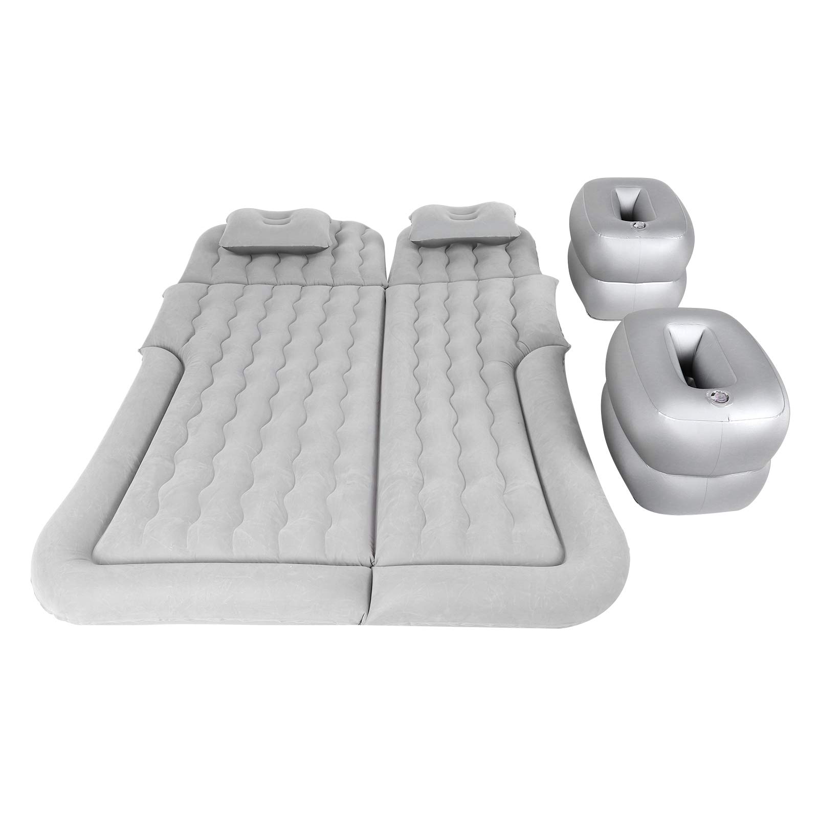 POCREATION Inflatable Air Mattress for Camping & Travel - Thickened Portable Sleeping Pad for Cars, SUVs, and Outdoor Adventures - Perfect for Road Trips, Camping, and Emergency Guest Beds (Grey)