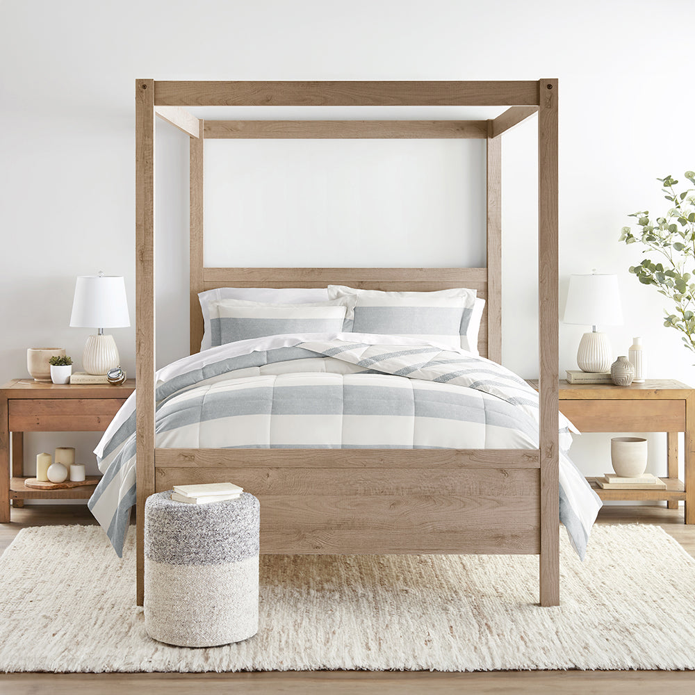 Soft & Cozy Patterned Down Alternative Comforter Set - All-Season Bedding for Master Bedroom, Guest Room & Dorm - Hypoallergenic & Machine Washable