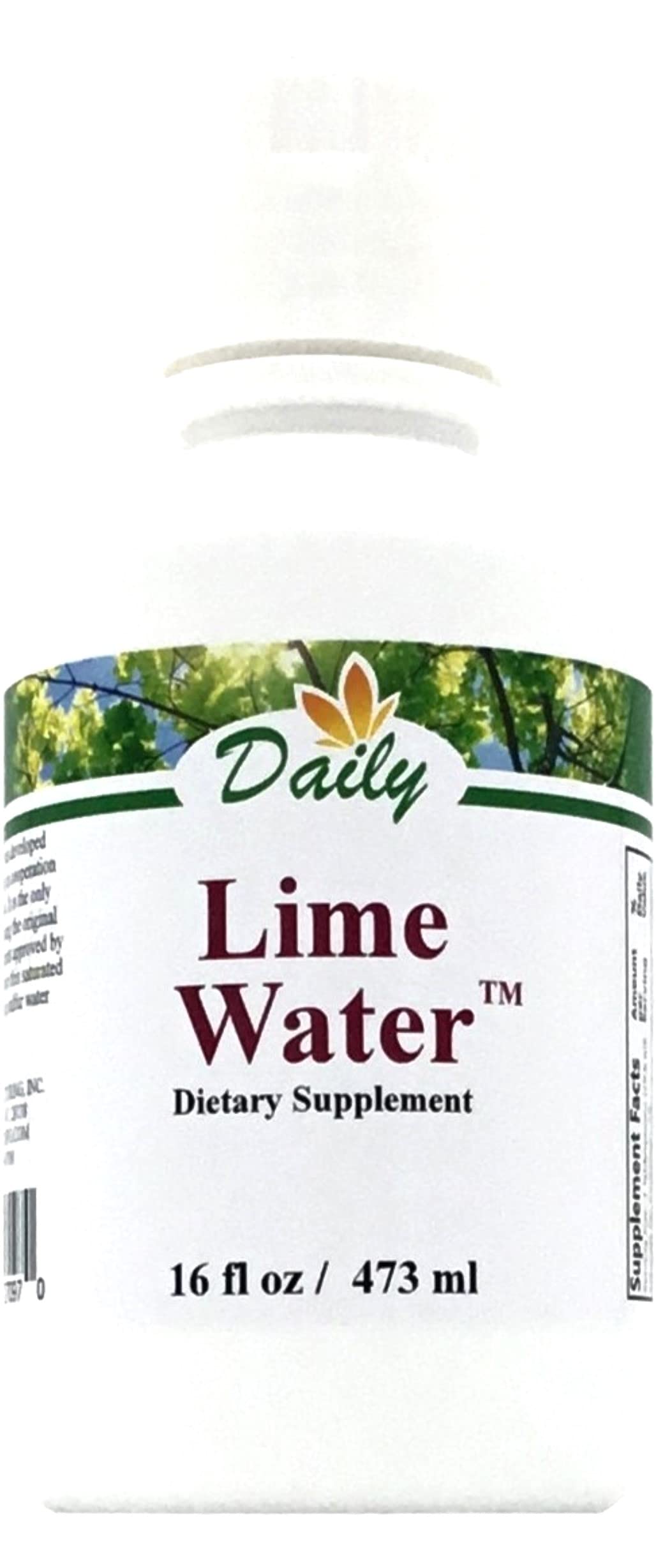 Daily's Lime Water™ - Saturated Calcium Hydroxide in Sulfur Water Solution, 16 fl oz - Perfect for Detox, Skin Care, and Hydration