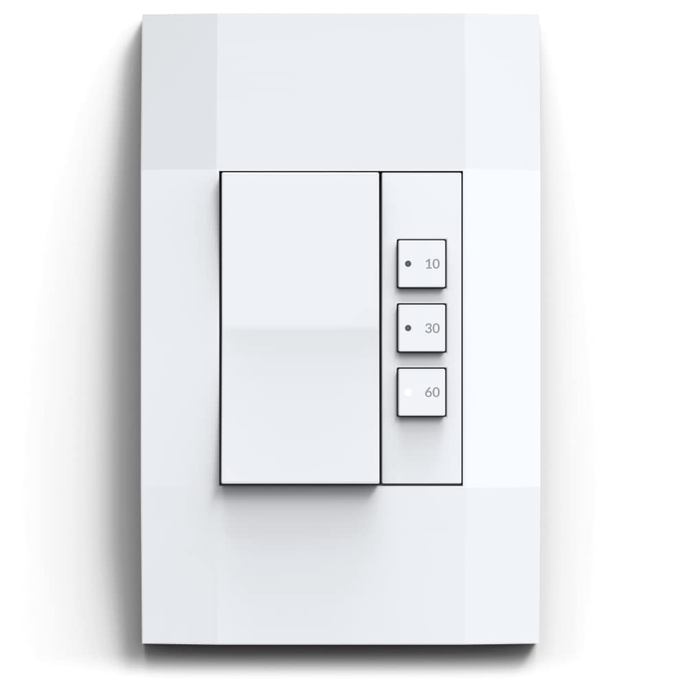 Deako Lighting Simple Timer Switch - Single Pole, Neutral Wire Required, White - Perfect for Bedrooms, Bathrooms & Home Automation